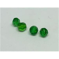 4 Glasschliffperlen grün