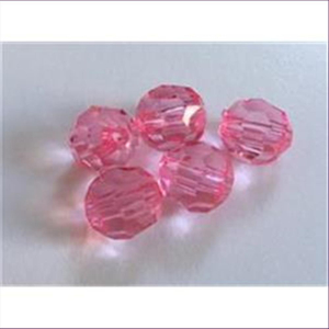 5 Acrylperlen rosa