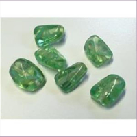 6  Glasperlen grün