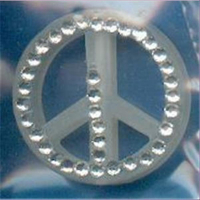1 Acryl Perle Straß "Peace"
