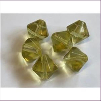 6 Glasschliffperlen Rhomben