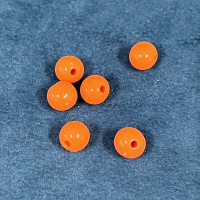 6 Acrylperlen 8mm orange