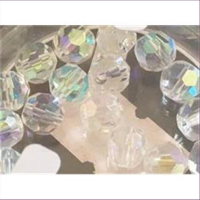 18 Glasschliffperlen cristall AB