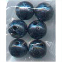 6 Acrylperlen 10mm dunkelblau