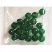24 Glasperlen 6mm grün