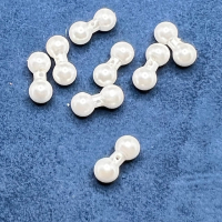 8 Wachs-Perlen Knochenperlen 13x6mm