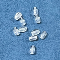 10 Glasperlen 6x4mm cristall