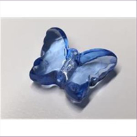 1 Acrylperle Schmetterling F&auml;delperle blau