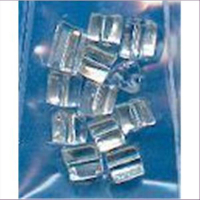 12  Glasperlen cristall silbereinzug