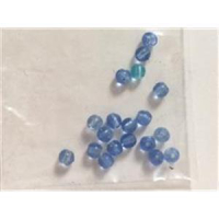 24 Glasperlen 3mm blau
