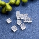 10  Glasperlen Würfel transparent