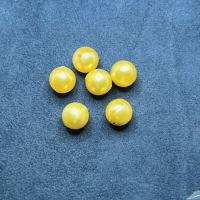 6 Acrylperlen 12mm gelb