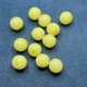 12 Acrylperlen gemustert 12mm gelb