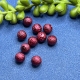 10 Kreppglasperlen 4mm dunkelrot