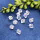 12 Glasschliffperlen transparent