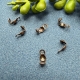 6 Fädelkalotten m. Öse 3mm