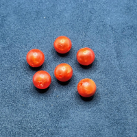 6 Acrylperlen 10mm orange