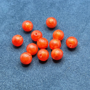 12 Acrylperlen 8mm orange