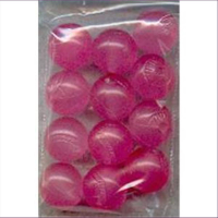 12 Acrylperlen gemustert 12mm rosa