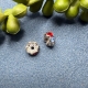 1 Strass Wellenrondell silber bunt MIX