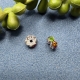 1 Strass Wellenrondell silber bunt MIX