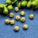 10  Filigranperlen 6mm goldfarbig