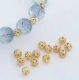 10  Filigranperlen 6mm goldfarbig
