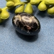 1 Reisslackperle schwarz oval