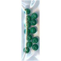 12 Glasperlen 4mm dunkelgrün