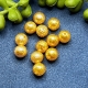 24 Kreppglasperlen 8mm gold-orange