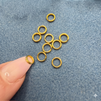 10 Spaltringe 5mm goldfarbig
