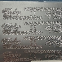 1 Bogen  Aufkleber Sticker silber Weihnachten
