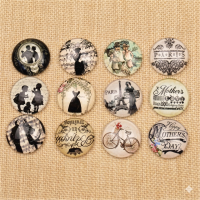 1 Cabochon 12mm Capuchon sortiert