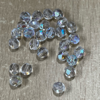 10 Glasschliffperlen cristall AB