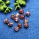 12 Glasperlen braun 6mm
