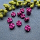 10 Acrylperlen facettiert mit Zacken lila