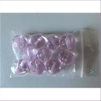 10 Acryl-Schliffperlen rosa