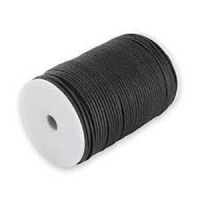 1 meter Baumwollband schwarz 1mm
