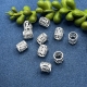 10 Filigranröhrchen 8x8mm silberfarbig