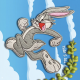 1 Aufnähmotiv Bugs Bunny 13,9x10,5cm