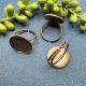 1 Fingerring mit Kessel für Cabochons