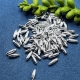 1 Beutel Acrylperlen Oliven silber