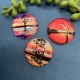 1 Cabochon 30mm Capuchon sortiert