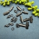 5 Endteile Bandenden montiert 16mm schwarz
