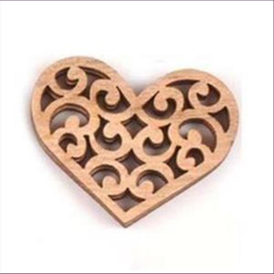1 Holz-Ornament Anhänger Herz