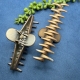 1 Haarklammer 11cm gold