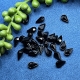 10 Bastelsteine Tropfen 10x6mm jet schwarz