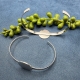 1 Armreifen mit Platte 18mm silberfarbig