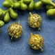 2 Filigranperlen 16mm 2 Ösen goldfarbig