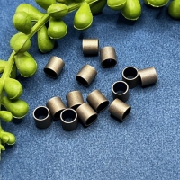 10 gerade Röhrchen Hohldrähte 6x6mm altmessing